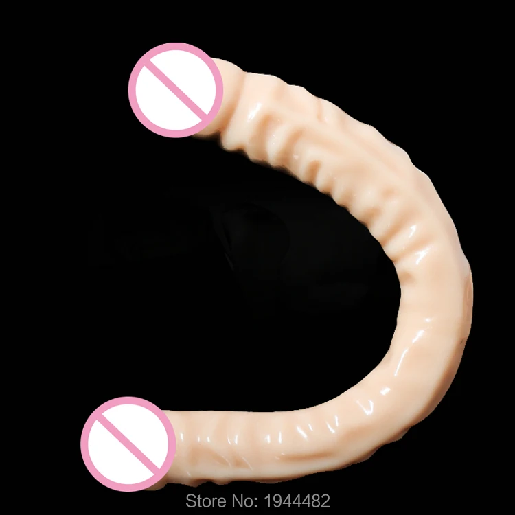 Супер длинный мягкий гибкий двойной фаллоимитатор 45 см реалистичный пенис