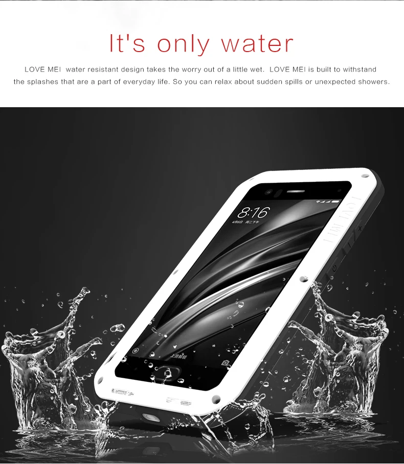 Gorilla Glass) Мощный водонепроницаемый чехол для Xiaomi Mi Max 3 2 Mix 2s телефона Mi6 Mi8