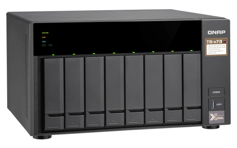 QNAP TS-873 NAS Tower AMD встроенный R-Series SoC RX-421ND черный | Компьютеры и офис