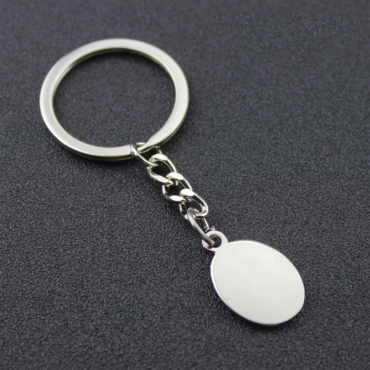 100 шт./лот бесплатная доставка круглый брелок из цинкового сплава с лазерным