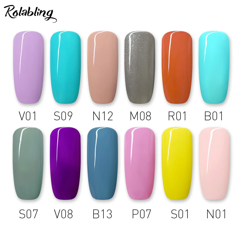 6ml Nail Gel Polish 80 Colors Nail UV Gel Lacquer DIY Nail Art Gel Lacquer Professional UV Gel Nail Polish Top Base Coat Varnish