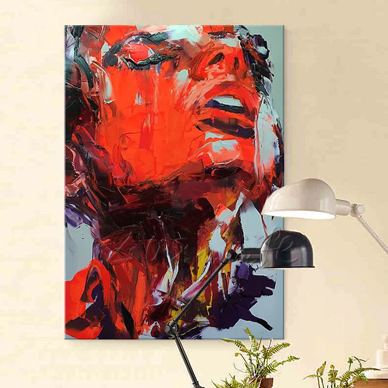 Ручная роспись Франсуа нинелли палитра нож портрет лицо картина маслом фигурка