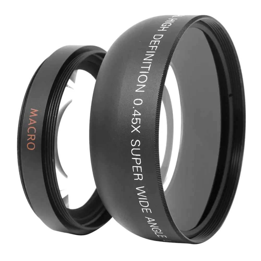 52 мм 0.45X Широкоугольный объектив для цифровой камеры HDV G02 черный|lens wide|lens for cameralens