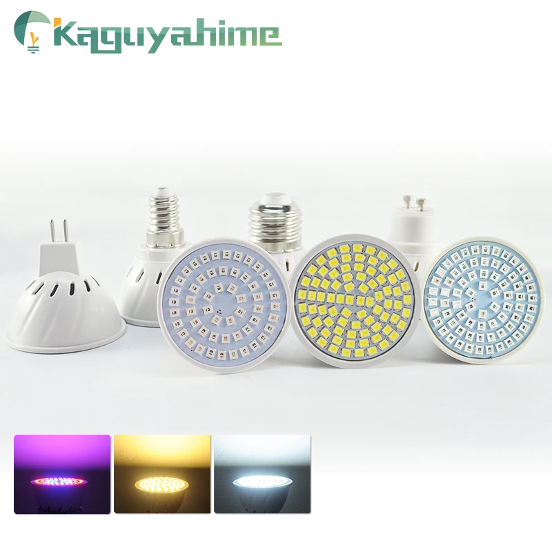 Kaguyahime GU10 MR16 E27 светодиодные лампы 220V 110V Светодиодный прожектор 2835 SMD светать