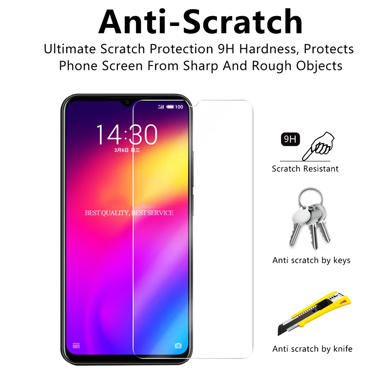 2 шт. закаленное стекло на Meizu Note 9 чехол для телефона крышка экран протектор Note9