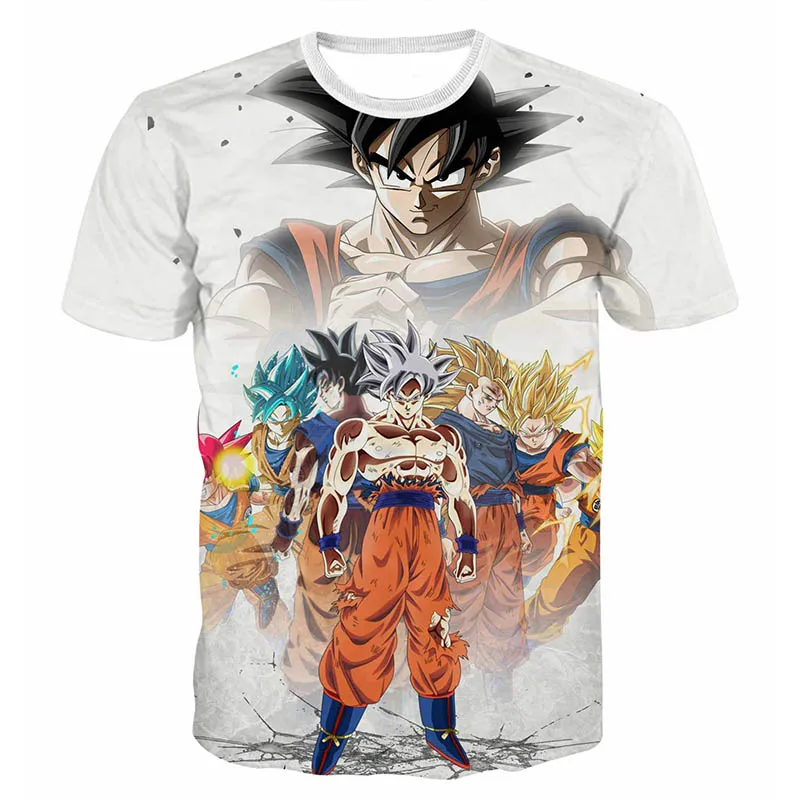 Dragon Ball Z/мужские летние футболки, 3D принт, Супер Саян, малыш, Сон Гоку, черный Бог, Zamasu, Вегета, джирен, драконий жемчуг, футболка, топы - Цвет: 11