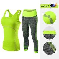 fitness clothing stripe sleeveless tennis yoga vestpants running tight jogging workout clothes for women tracksuit sport suit
