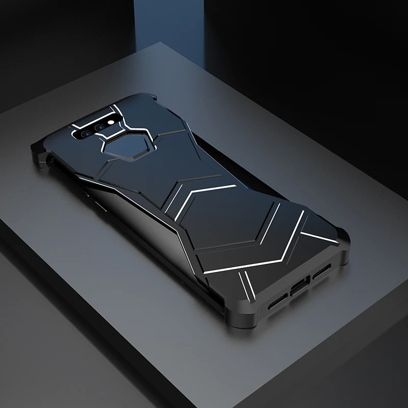 Полированный металлический чехол на магните для Xiaomi Black Shark Роскошный Жесткий чехол-бампер с черной пантерой Marvel задняя крышка с черной акулой