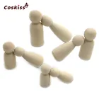 32 шт. девочкамальчик (35 мм 43 мм 55 мм 65 мм каждый тип 8 шт.) деревянные Незаконченные деревянные люди большая семья колышки для кукол деревянные Семейные поделки