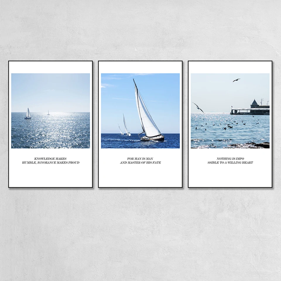 Домашний декор настенные художественные принты парусиновые картины морские