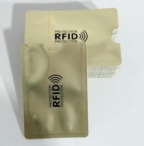 Yellow-5pcs 5 шт./лот, анти-Rfid кошелек, блокирующий ридер, замок, банк, держатель для карт, Id, банковский Чехол для карт, Защитный металлический кредитный держатель для карт, алюминий - Цвет: Yellow-5pcs