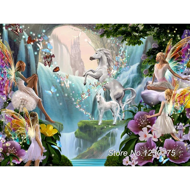 Набор для алмазной вышивки квадратная мозаика с единорогом|painting cross stitch|5d diamond