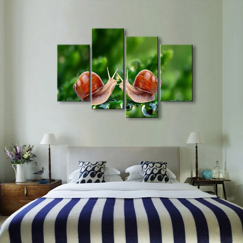 Картина маслом улитки HD printcanvas живопись Photo Print printswall фотографии для Гостиная