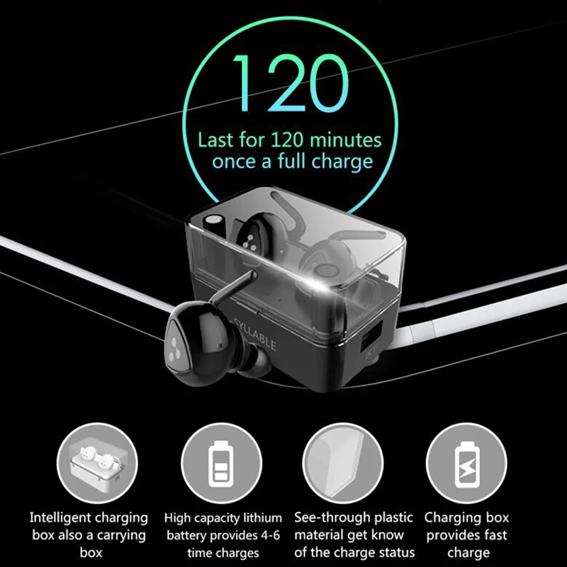 Bluetooth V4.1 Беспроводная гарнитура спортивные наушники стерео беспроводные