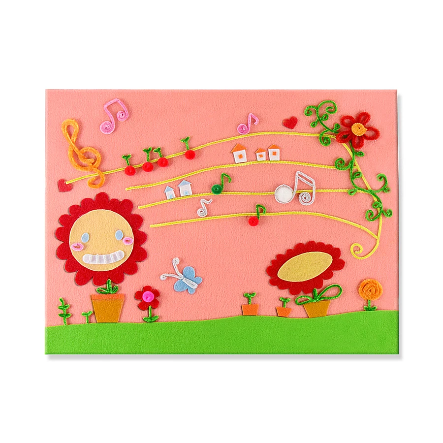 Cute Felt Non-woven Fabric Handmade Creative 3D Sticker Puzzle Art Crafts Kit Kindergarten Home Decoration Educational Toys | Игрушки и