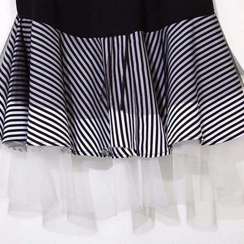 CHICEVER Лидер продаж летнее платье для женщин лоскутные оборки сетчатые короткие