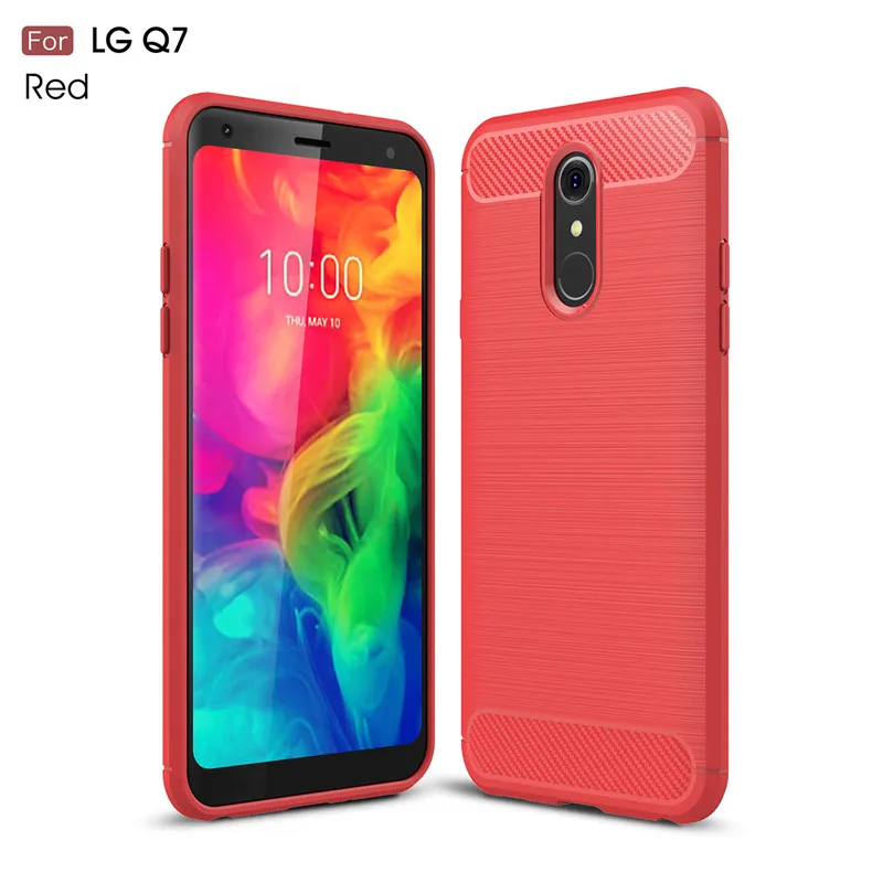 Чехол WolfRule для LG Q7 противоударный мягкий матовый чехол из ТПУ Plus / Q7A Funda 5