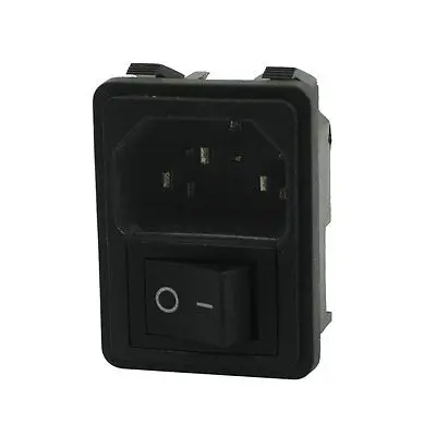 Черная панель крепление кулисный переключатель IEC320 C14 Разъем питания AC250V 10A |