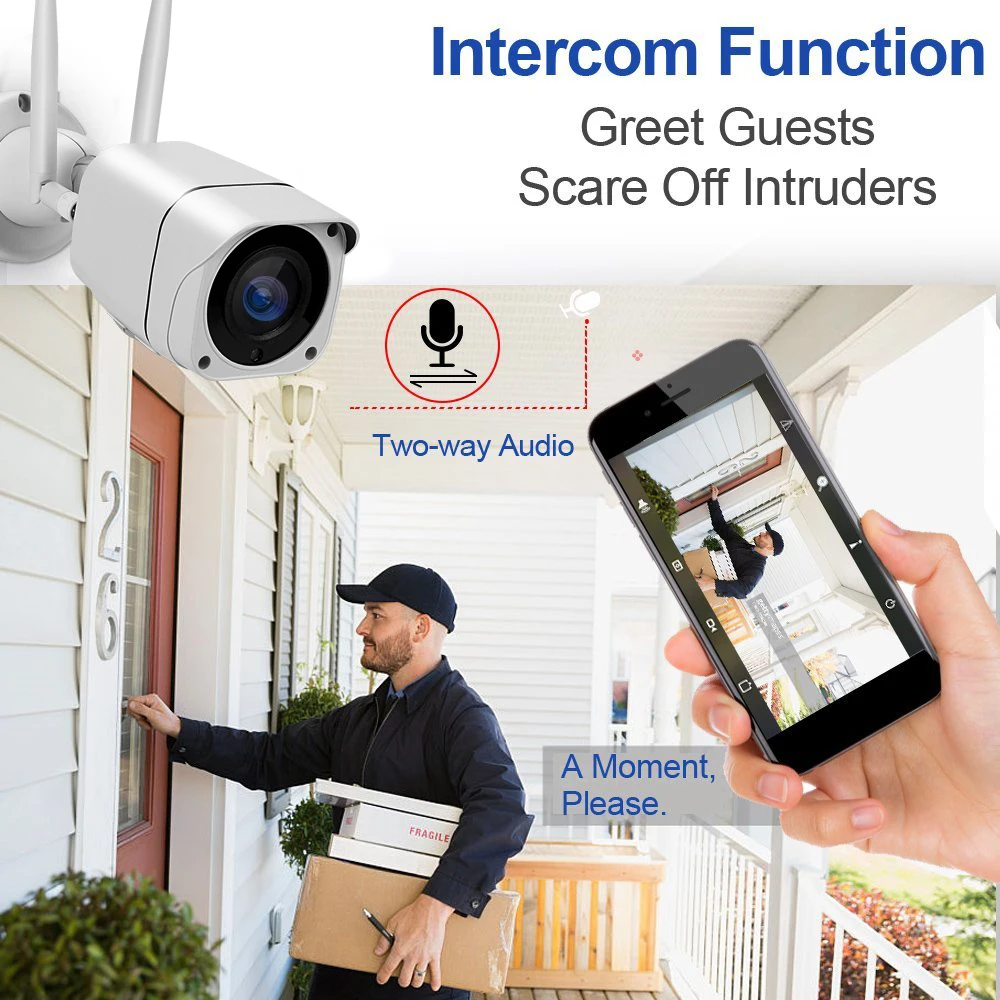 IMX307 2MP Беспроводная цилиндрическая WiFi Камера уличная Водонепроницаемая ip-камера 1080P HD IR ночное видение CCTV камера видеонаблюдения