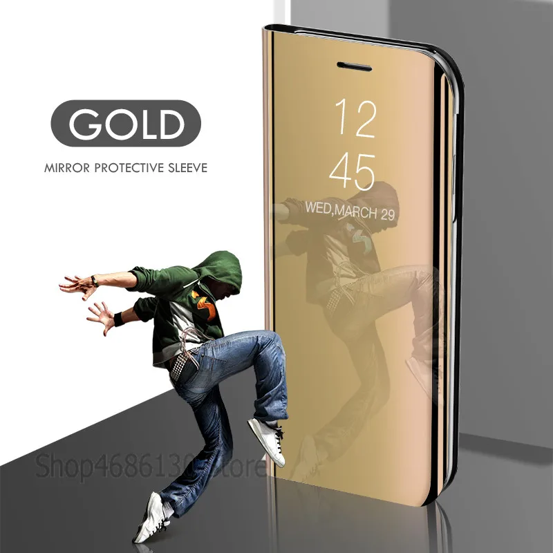 Золотой Прозрачный флип-кейс чехол для samsung Galaxy M20 M10 S10E S8 S9 S10 плюс S7 край J4 J6 A6 A8 плюс A9 A30 A50 A10 A70 чехол Coque - Цвет: Золотой