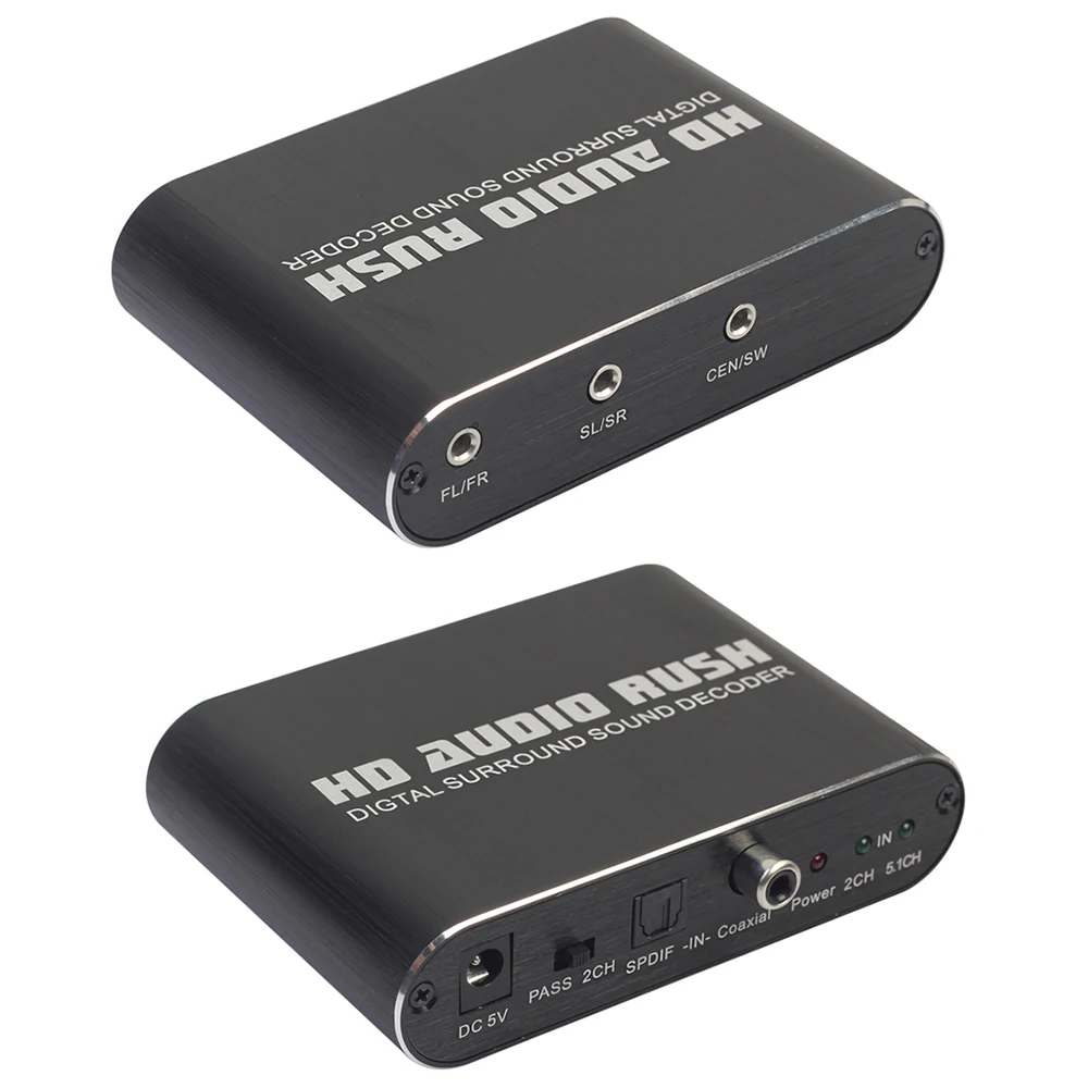 Аудио цифровой звуковой декодер Rush конвертер AC3/DTS RCA Surround оптический SPDIF