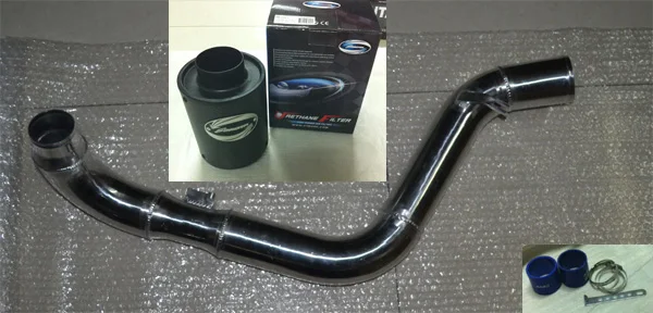 with carbon filter Высокое качество Воздухозаборники трубы Комплект для Volkswagen GOLF R GTI Scirocco R20 EA113 двигатель, 76 мм размер шеи - Цвет: with carbon filter