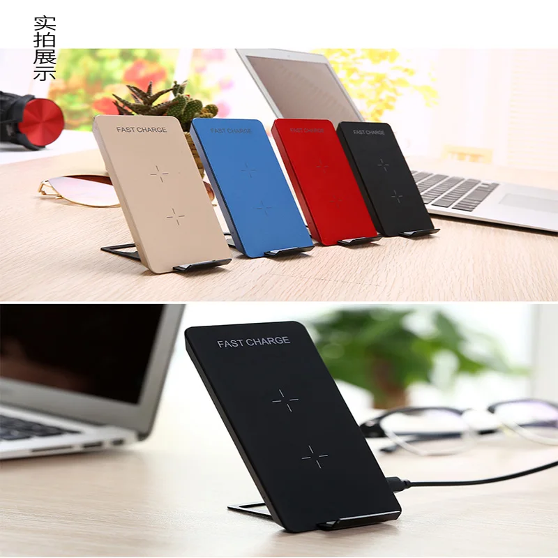 Быстрое беспроводное зарядное устройство Qi 2 в 1 Подставка для Samsung S9 Plus Note 8 iPhone X