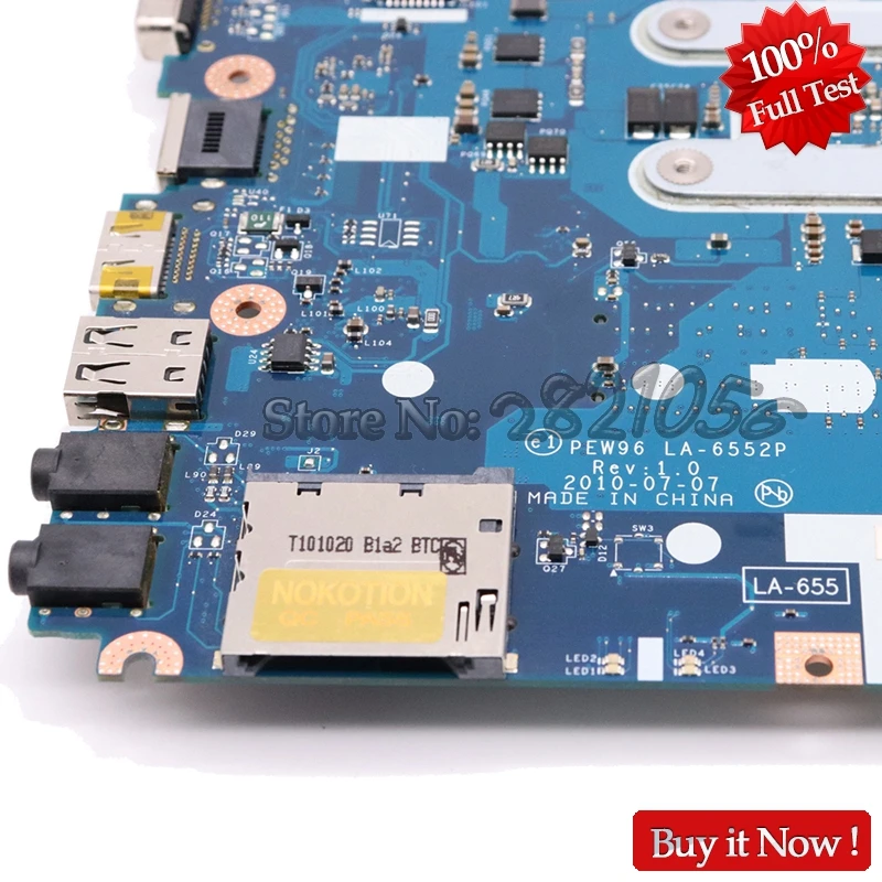 Материнская плата NOKOTION для ноутбука Acer aspire 5552 5552G стандартная материнская MBR4602001