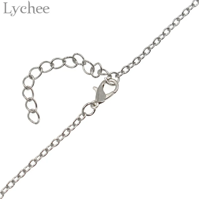Ожерелье Кабошон из сплава Lychee с названием страны карта мира буквенный принт