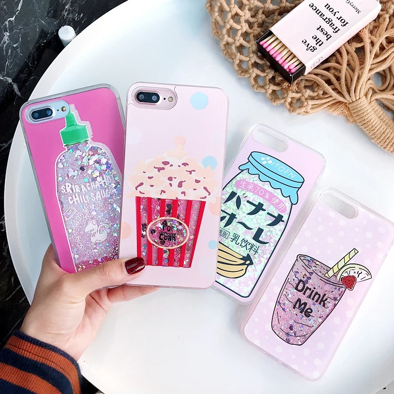 Чехол Quicksand Capinha для iPhone 7 7Plus 8 8Plus 6 6s Plus динамический жидкий Жесткий ПК чехол X XR XS Max