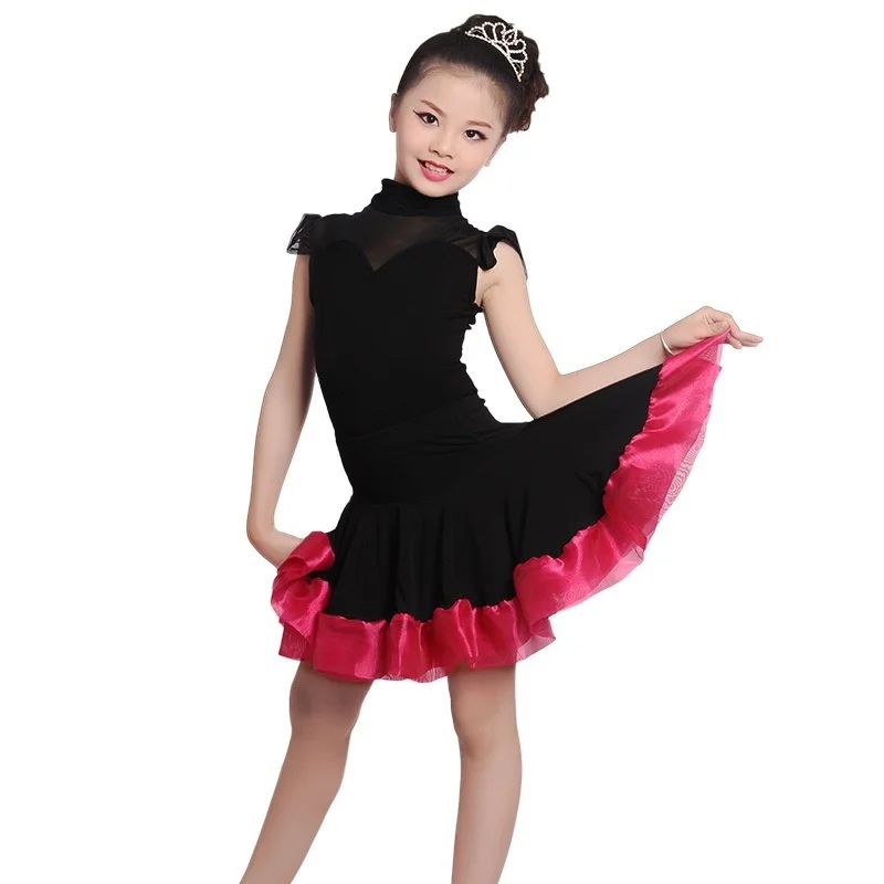 Kids Girls Dance Dress NEW Latin salsa Tango Cha cha Samba Ballroom Sleeveless mesh Stage Perform Wear | Детская одежда и обувь