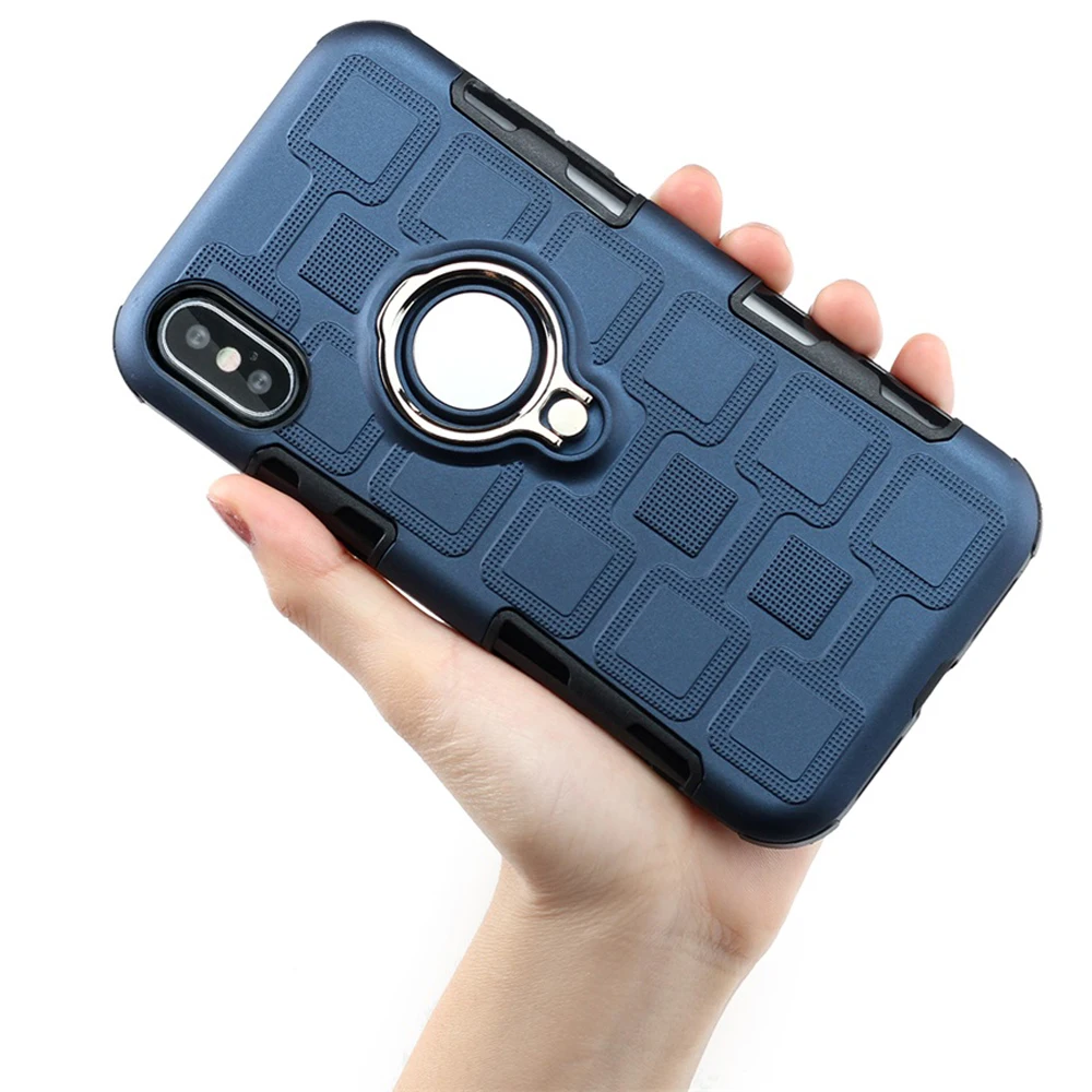 Luxury Car Holder Magnetic Ring Cases 360 Degree Rotating Cover Phone Case for iphone6/7/8 plus/X//XS max |