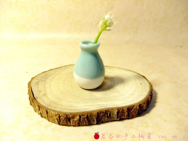 Original jingdezhen ceramics by hand/coarse pottery of primitive simplicity wind mini flowers inserted|ceramic flower knob|flower girl head