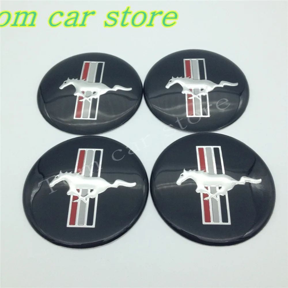 4pcs/lot Car styling 65mm Mustang Running Horse Emblem Wheel Center Hub Cap Resin Badge wheel Decal Sticker accessories |