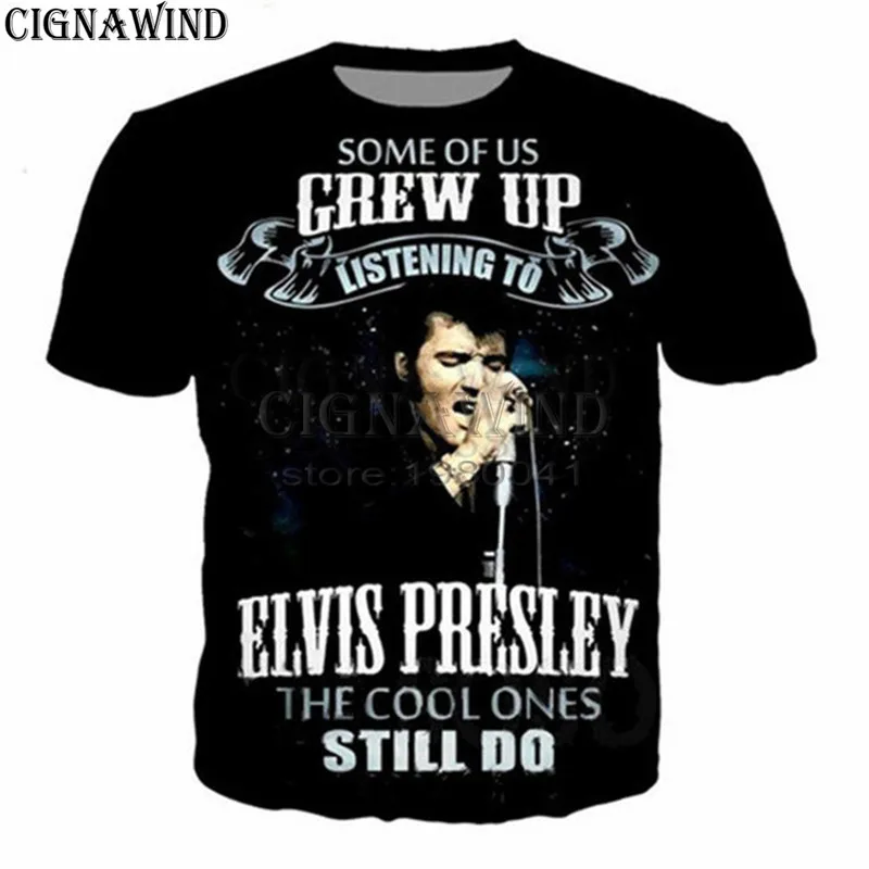 Новая футболка Harajuku Rock singer Elvis Presley Мужская/женская с коротким рукавом 3D Футболка