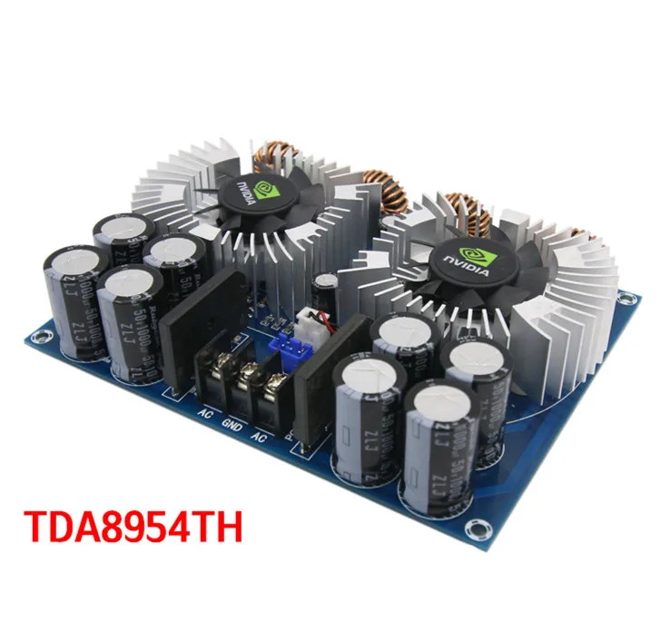 

TDA8954TH DC24V 420W * 2 2.0 Channel AD + 2 Fans Digital Audio Amplifier Board