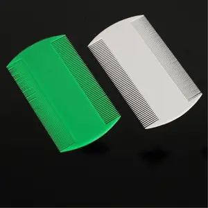 Двухсторонняя изящная зубная головка, гребни для вшей, для детей, собак, блох, пластиковая головка, гребни для волос, щетка для удаления вшей