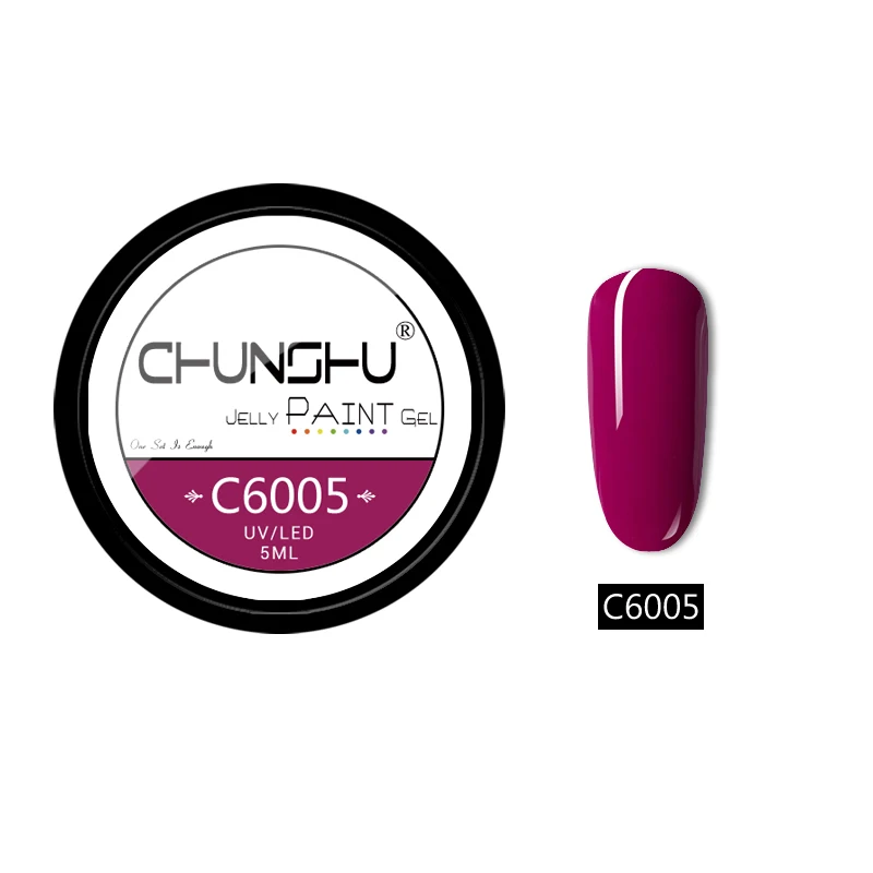 C6005 CHUNSHU 66 цветов УФ-гель для ногтей Желейный Цветной Гель-лак для рисования 5 мл впитывающий лак для ногтей гель для ногтей Дизайн ногтей маникюр DIY - Цвет: C6005