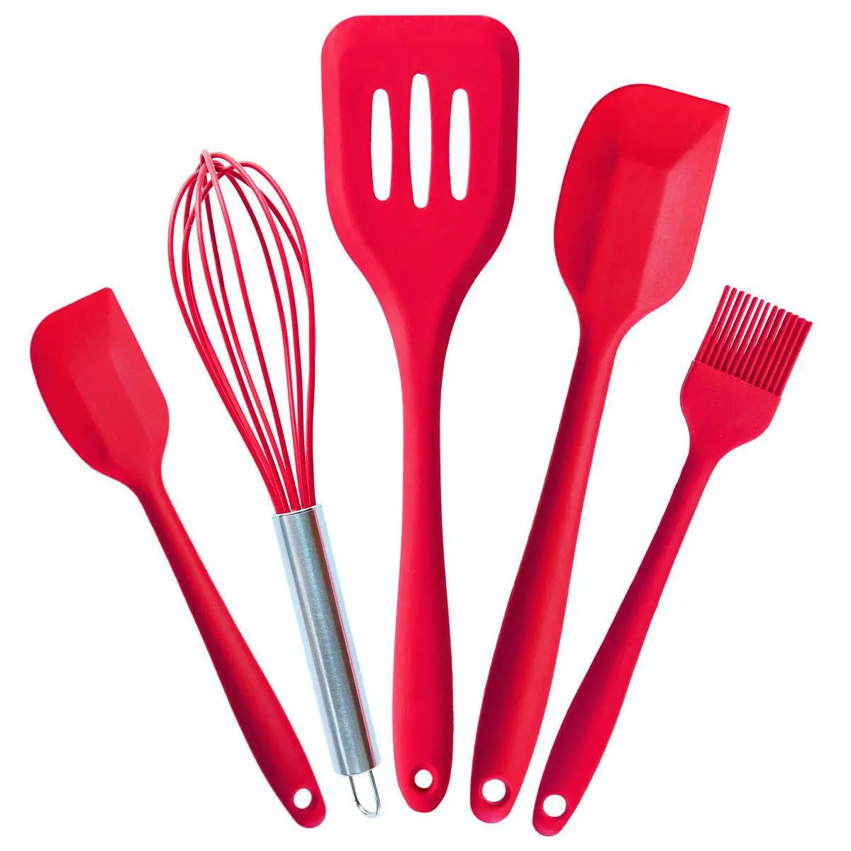 Набор термостойких силиконовых кухонных принадлежностей 5 шт. антипригарные