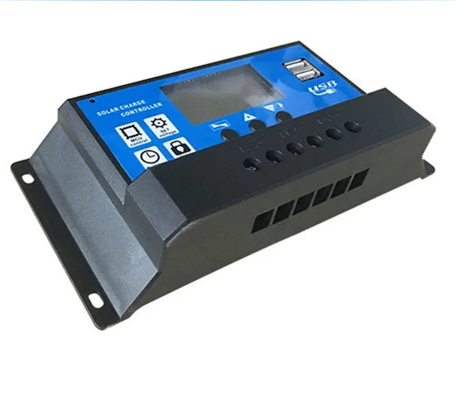 Высокого качества ШИМ 10/20/30A Dual USB Панели солнечные Батарея регулятор заряда