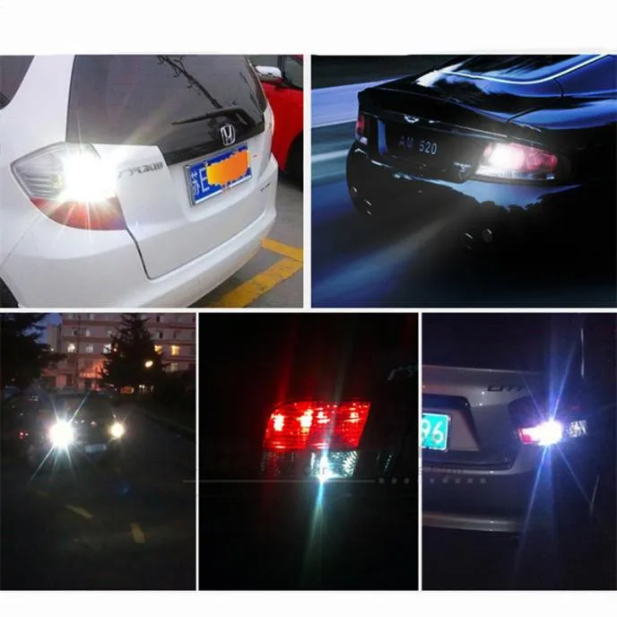 Лидер продаж 2019 года автомобильная светодиодная лампа 4x cob p21w 12SMD 1156 ba15s 12 В для