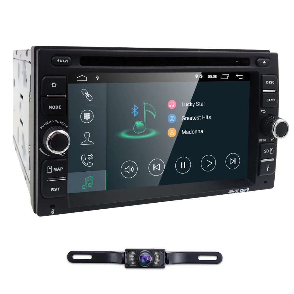 6inch Quad Core Android 8.1 Double DIN Touch screen Car DVD Player Radio Stereo GPS Navi DVR DAB SWC BT MAP Mirror-link RDS | Автомобили и