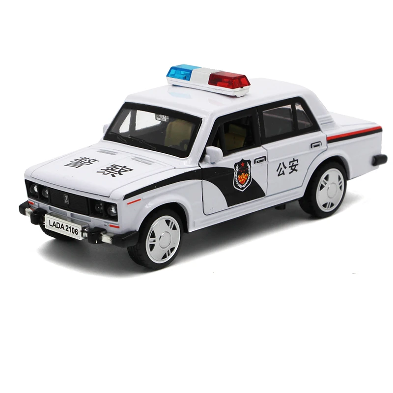 1:32 игрушечный автомобиль Лада Полицейский Металлический Игрушечный Автомобиль