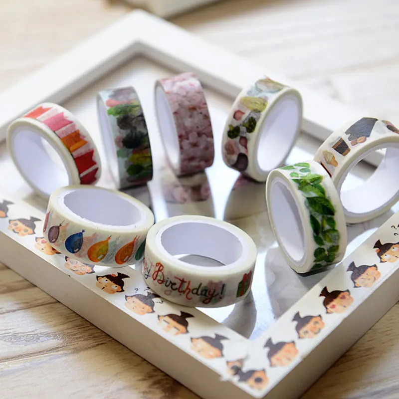 1.5cm*5 m Beautiful girl cartoon washi tape photo album Scrapbook Adhesive animal decorative diy Handmade Gift Card tool | Дом и сад