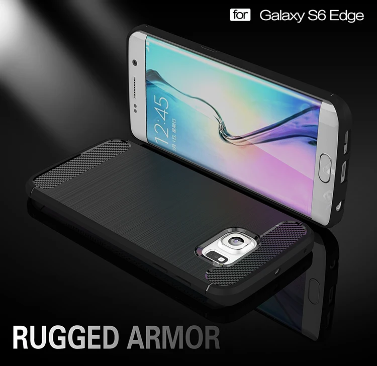 Для Samsung S6 Edge g925 g925f sm-g925f чехол S6Edge роскошный силиконовый из углеродного волокна