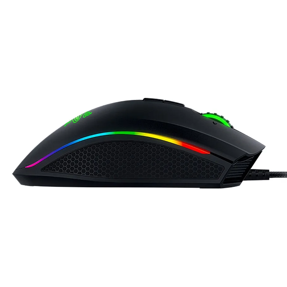 Проводная игровая мышь razer Mamba Elite 5G улучшенный оптический сенсор 16000 9 Кнопок dpi RGB