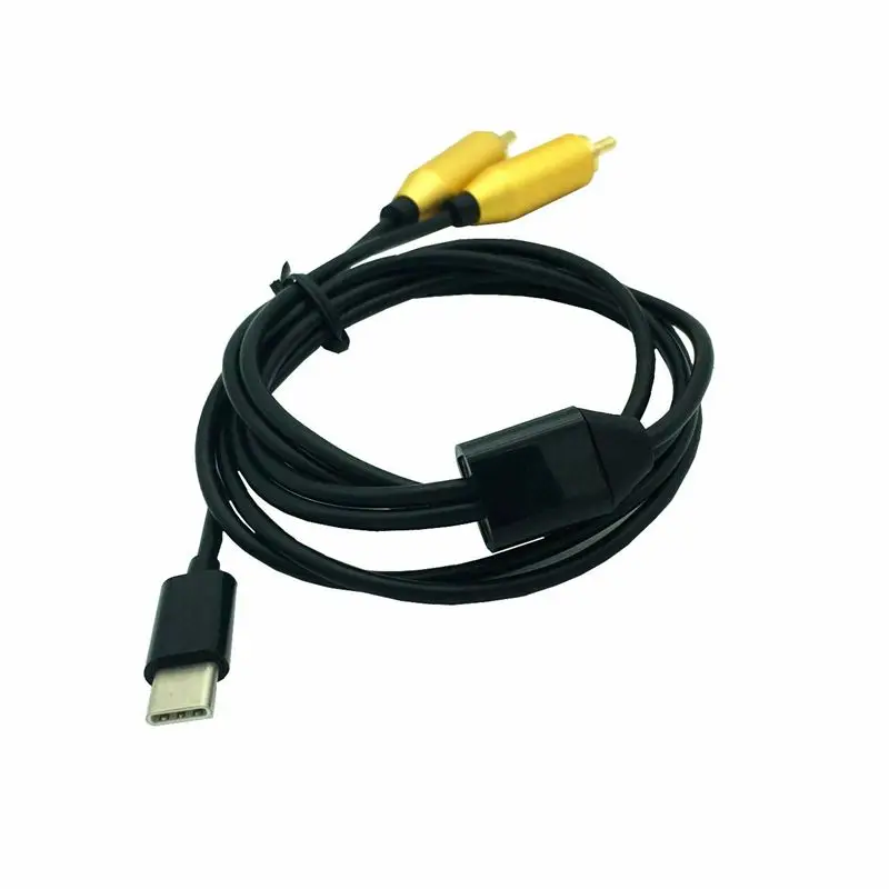 USB Type C папа к двойному RCA Мужской стерео аудио Y сплиттер адаптер Позолоченные