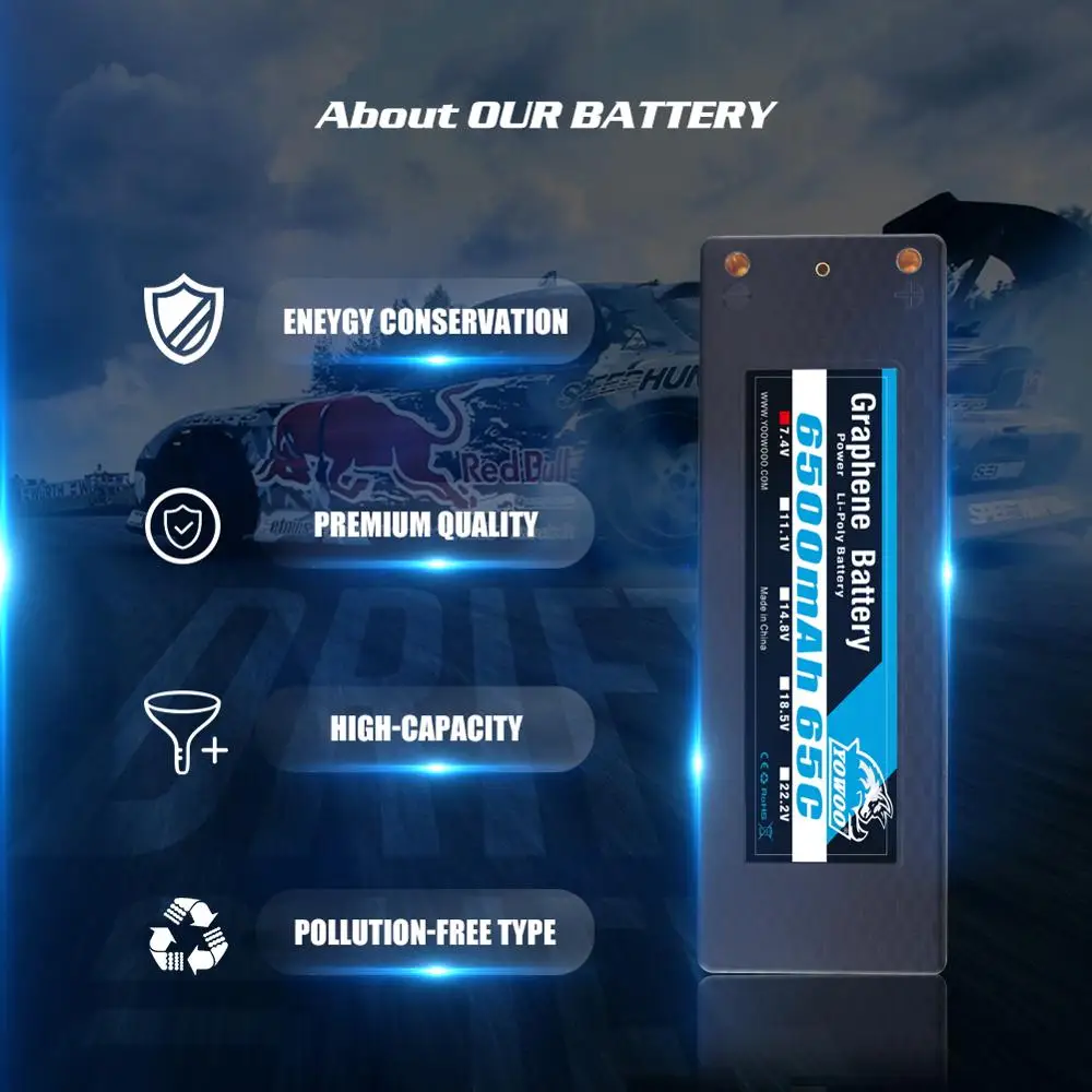 Жесткий чехол Lipo 2S 7 4 В 6500 мА/ч аккумулятор 65C Max 130C разъем типа банан штекер до 0 ММ