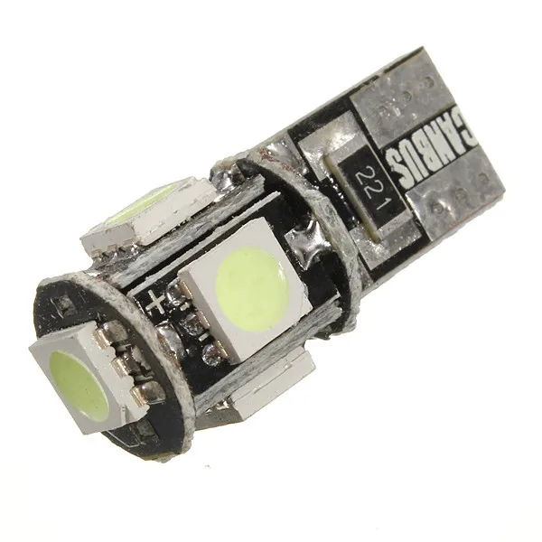 Лучшая цена 2x T10 501 194 168 W5W Canbus без ошибки 5050 светодиодный 5 SMD Синий Авто боковой