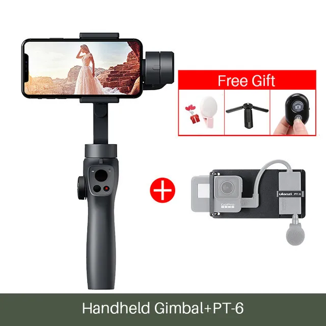 Захват funsnap 2 3 оси смартфон обрабатывается Gimba для IOS Andriod Gopro 7 6 5 экшн-камера стабилизатор vs Feiyu Zhiyun smooth 4 - Цвет: Зеленый